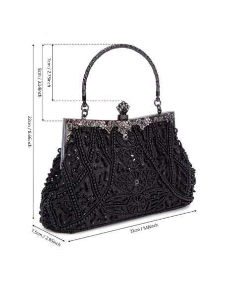 Women S Vintage Style Beaded And Sequined Evening Bag Wedding Party