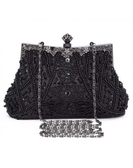 Women S Vintage Style Beaded And Sequined Evening Bag Wedding Party