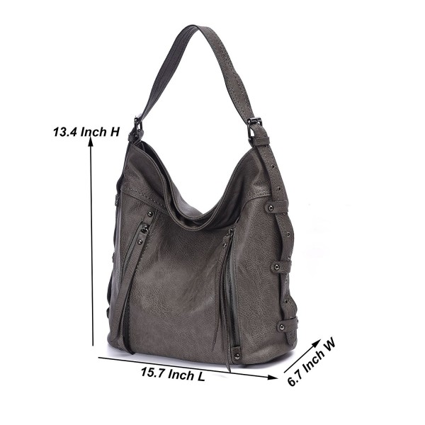 Handbags Designer Leather Handbag Crossbody - Gray - C7187G7CMYG