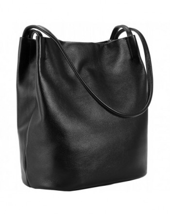 Leather Shoulder Bag Bucket Bag Hobo Lady Handbag and Purse Fashion ...