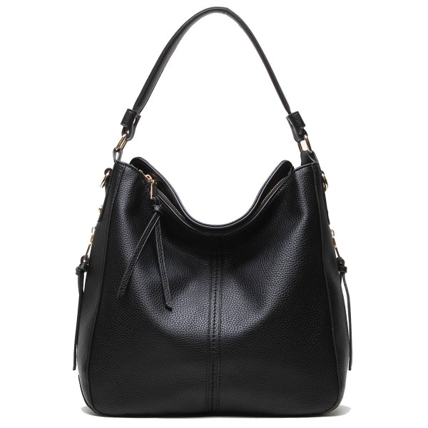 large black leather purse