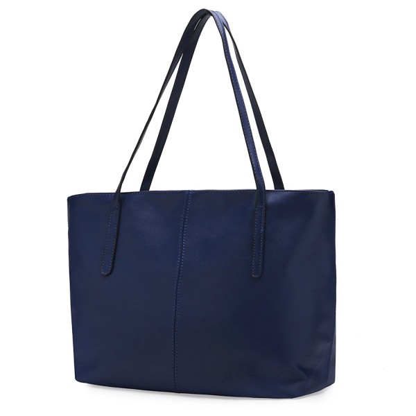 Fashion Leather Shoulder Handbags - Dark Blue - CI12O68FXKC