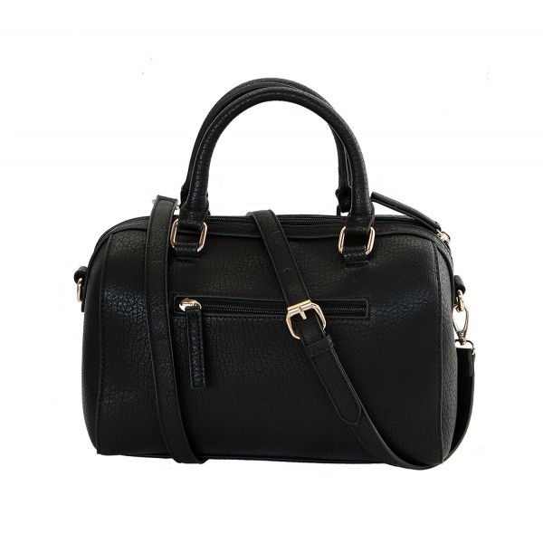 Classic Top Handle Shoulder Satchel MS014 - Black - C512DHZIHID