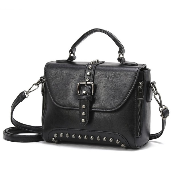 Women Crossbody Bags Vintage PU Leather Handbags Rivet Purse Mini Tote ...