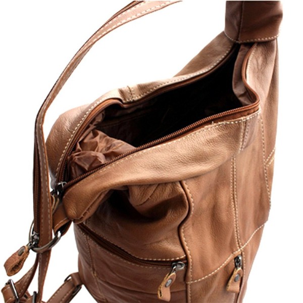 Womens Leather Convertible 7 Pocket Medium Size Tear Drop Sling ...