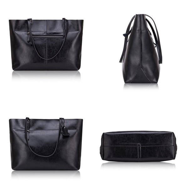 Women's Leather Satchels Handbags Shoulder Bags Totes Zipper Closure ...