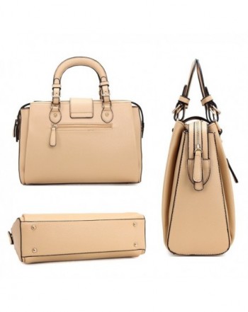 Multi Pocket Satchel Purse Leather Triple Compartment Handbag Shoulder ...