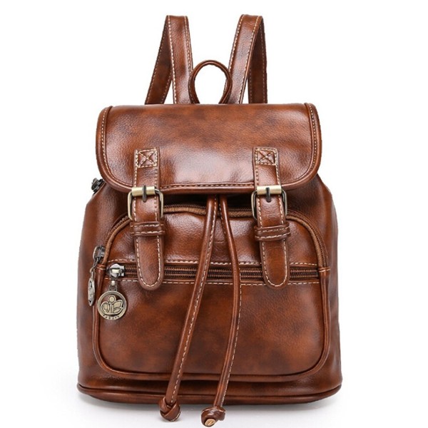 Women's Vintage Retro Style PU Leather College School Bag Casual Mini ...