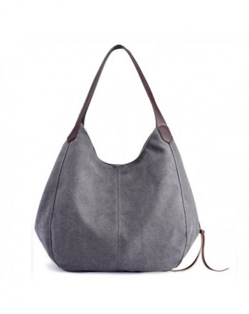 Fashion Women's Multi-pocket Cotton Canvas Handbags Shoulder Bags Totes ...