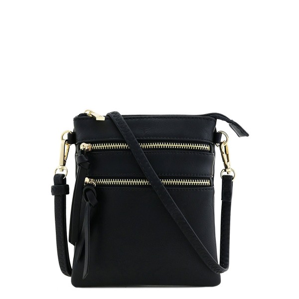 Functional Multi Pocket Crossbody Bag - Black - C512HG2FJUH