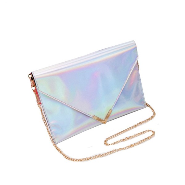 Women Holographic Handbag Clutch Mini Envelope Bag Chain Sling Bag ...