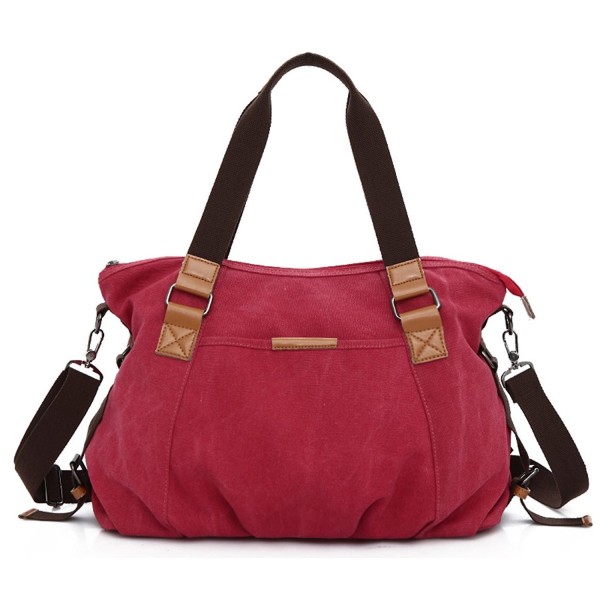 Women's Casual Travel Bag Large Capacity Canvas Tote Shoulder Handbag ...