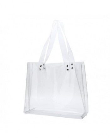Womens Clear Tote Bags for Work Stadium Approved Clear Purse PVC ...