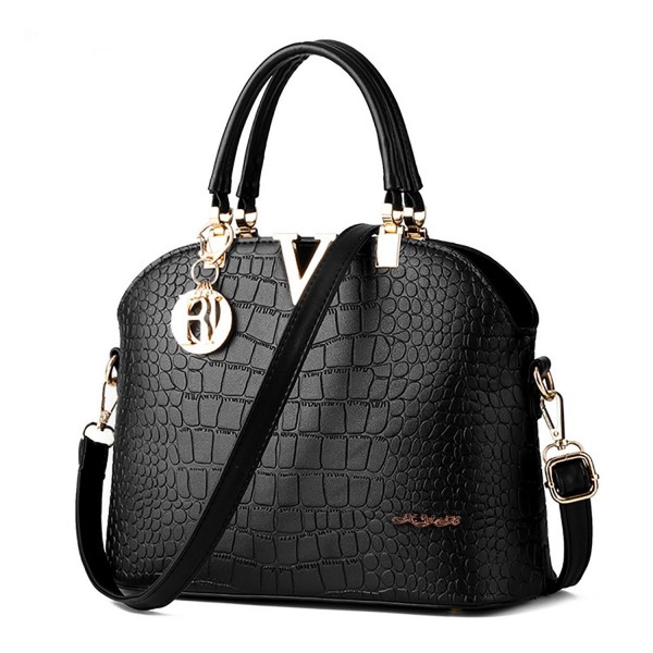 PU Leather Womens Shoulder Bags Top-Handle Handbag Tote Purse Bag ...