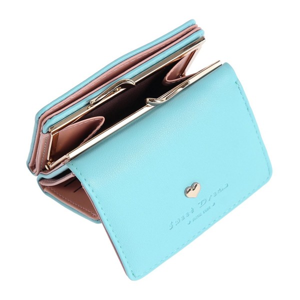 Womens Metal Frame Kisslock Small Clutch Cards Holder