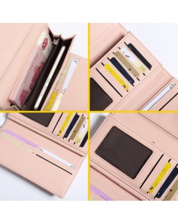 Women RFID Blocking Multi Card Organizer Wallet for women Purse - Pink ...