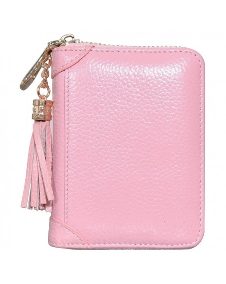 Womens Credit Card Holder Wallet Genuine Leather RFID Small ID Case ...