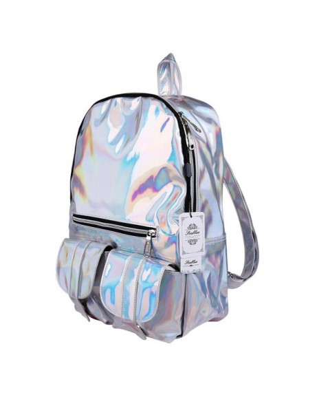 Women Hologram Backpacks Reflective Mirror Surface Backpack Girls ...