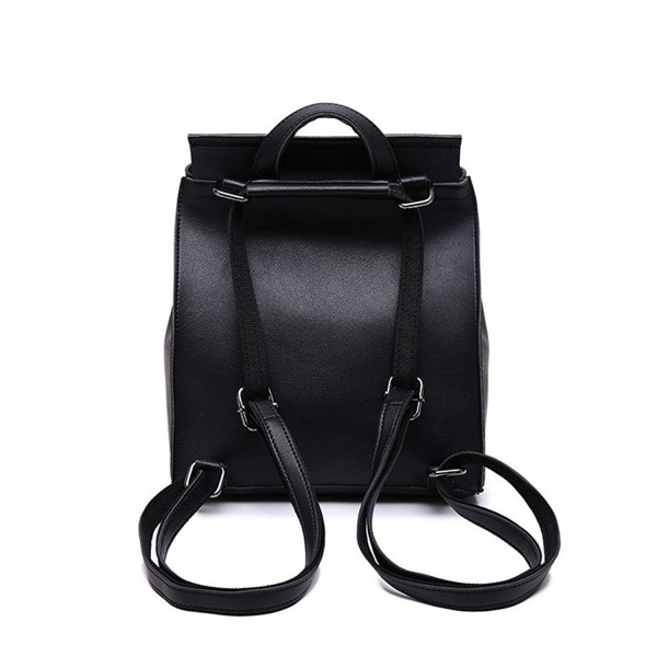 Women Ladies Leather Backpack Purse Casual Travel Bag Small - Black ...