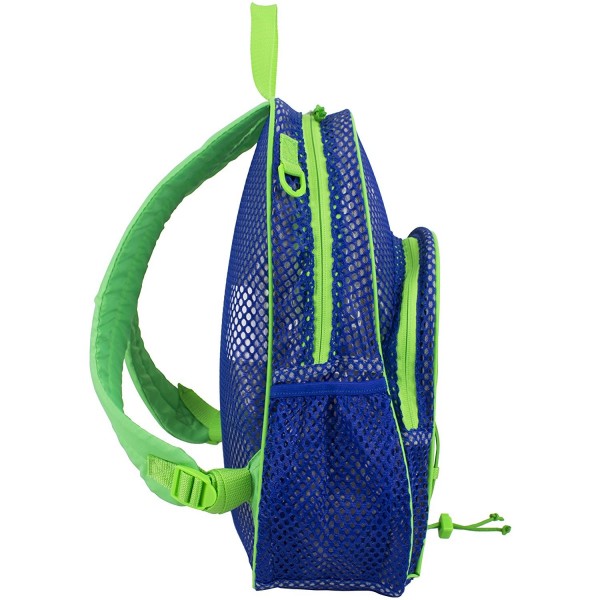 Mesh Bungee Backpack With Padded Shoulder Straps - Indigo - C912JQKRMJN