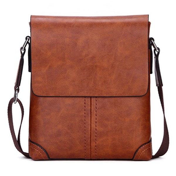Polo Leisure Handbags Men Genuine Leather Briefcase Shoulder Bag Khaki ...