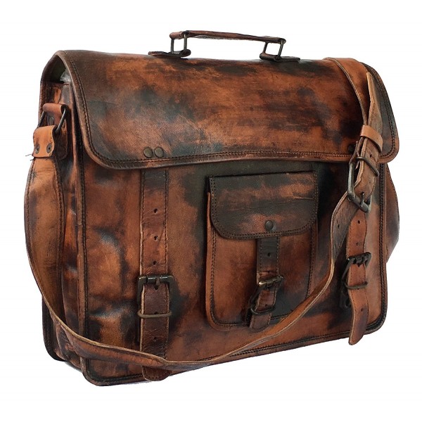 DHK Leather Vintage 15 Inch Laptop Messenger Bag briefcase Satchel for ...