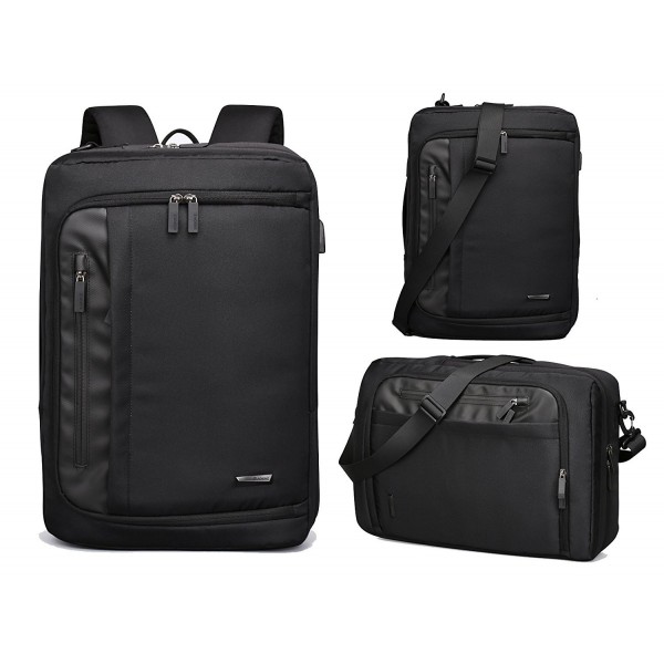 Aoking Water Resistant 15.6 Inch Laptop Briefcase Backpack Crossbody ...