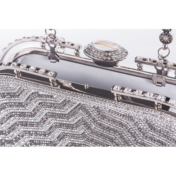 silver rhinestone evening clutch