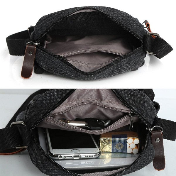 Mens Small Canvas Shoulder Bag Briefcase Messenger Bags Satchel Black Cm125tbbpwn 6868