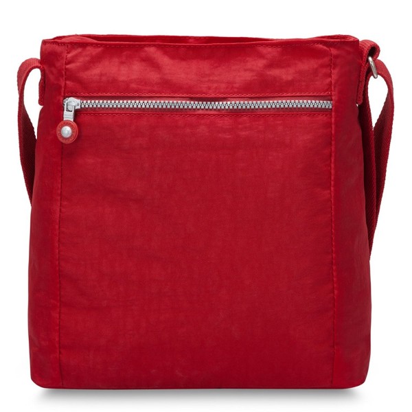 Nylon Crossbody Purse Multi-Pocket Travel Shoulder Bag - 1301 Red ...