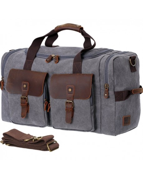 Weekender Bag for MenLeather Canvas Large Men's Overnight bagsCarry on ...