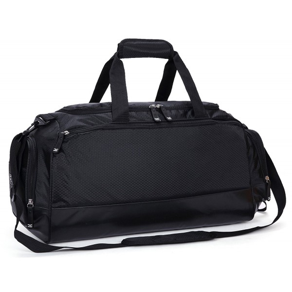 Gym Bag with Shoe Compartment Men Travel Sports Duffel 24 inch Black ...
