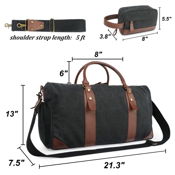 Canvas Duffel Weekender Bag Carry on Travel Vacation Camping Handbag ...