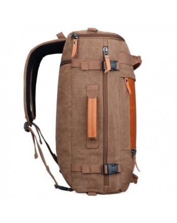Men Vintage Canvas Rucksack Travel Duffel Backpack Retro Hiking Bag ...