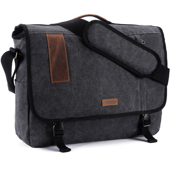 17 Inch Laptop Messenger Bag Vintage Canvas Shoulder Bag For Men by ...