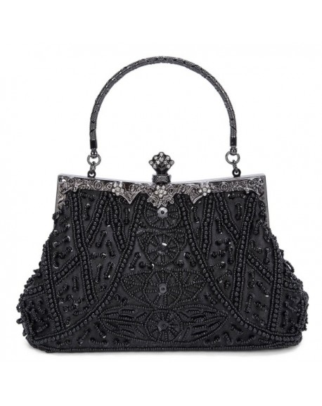 Women's Vintage Style Beaded and Sequined Evening Bag Wedding Party ...