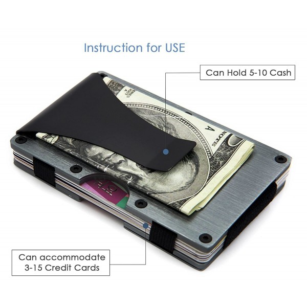 RFID Blocking Front Pocket - Aluminum Slim Wallet / Travel Money Clip ...