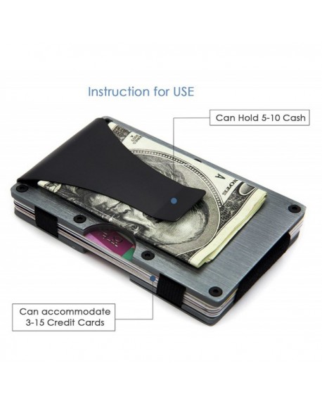 RFID Blocking Front Pocket - Aluminum Slim Wallet / Travel Money Clip ...