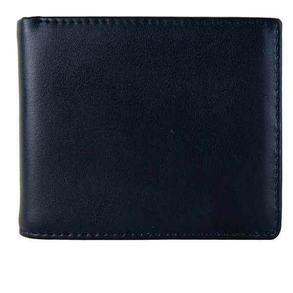 RFID Blocking Leather Bifold Wallet for Men - Black - CJ120UYY1S9