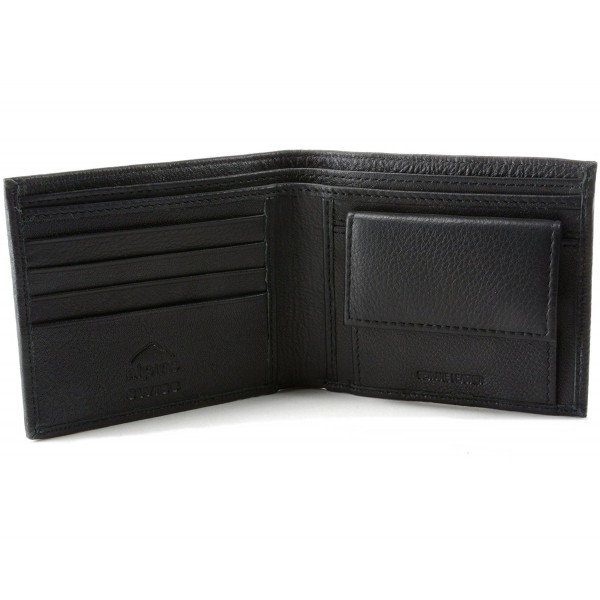 Mens Leather Bifold Wallet with Coin Pocket Purse Pouch & 2 Bill ...