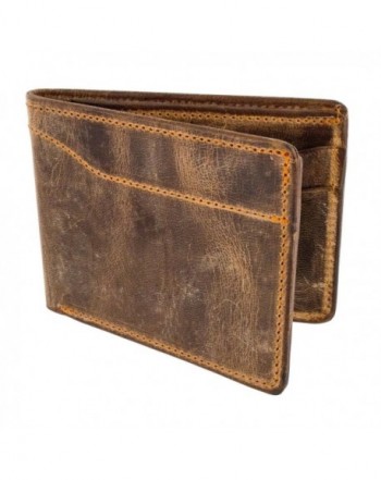 Hanks Bi-Fold Leather Wallet - Holds 8-13 Cards - USA Made, 100-Year - Vintage