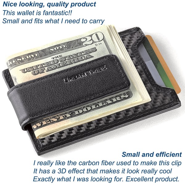 Secure Slim Carbon Fiber Money Clip Wallet RFID EDC Card Holder by ...