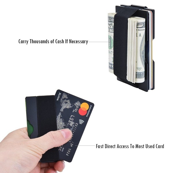 Mens Minimalist Metal Wallet Aluminum Credit Card Holder Money Clip ...