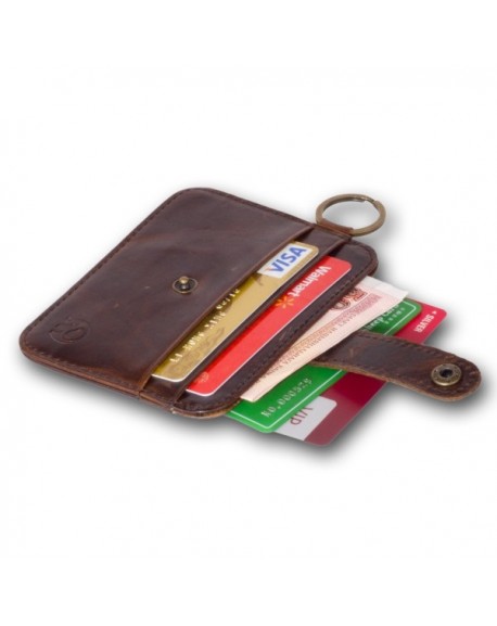 Front Pocket Wallets for Men-Slim Genuine Leather Keychain Card Holder ...