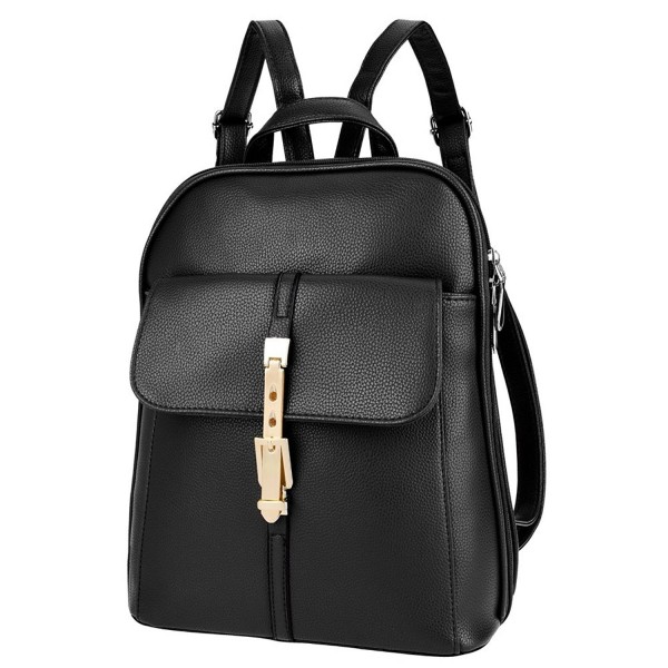 Leather Backpack Shoulder Handbag Stylish Lovely for Women - X-black ...
