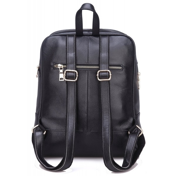 Hot Style Women Real Genuine Leather Backpack Fashion Bag - Black ...