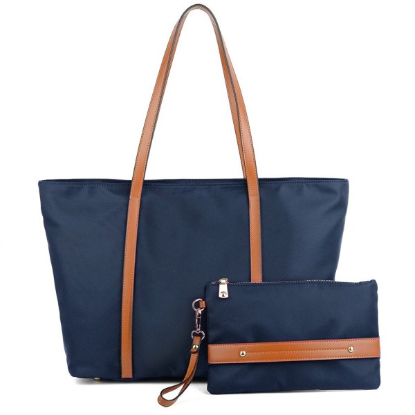 Women's Oxford Nylon Large Capacity Work Tote Shoulder Bag - Navy ...