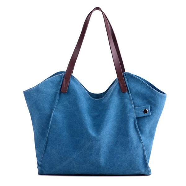 Women's Canvas Shoulder Bag Weekend Shopping Big Bag Tote Handbag Work ...