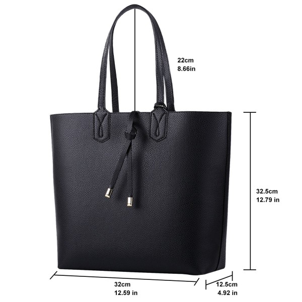 Reversable Tote Bag Womens Purses and Handbags Shoulder Bag Black ...