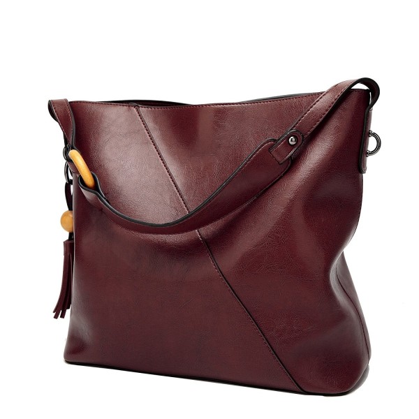 Women Top Handle Satchel Handbags Shoulder Bag Tote Purse Greased ...